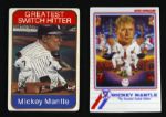 1986-89 Sports Impressions Mickey Mantle Ceramic Baseball Cards (Lot of 2) 