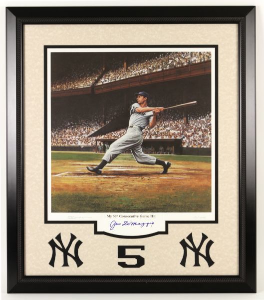 1998 Joe DiMaggio New York Yankees Signed My 56th Consecutive Game Hit 28" x 32" Lithograph (Signature Edition Notarized COA) 19/1000