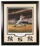 1998 Joe DiMaggio New York Yankees Signed My 56th Consecutive Game Hit 28" x 32" Lithograph (Signature Edition Notarized COA) 19/1000
