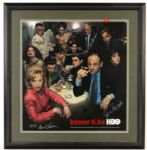 2002 The Sopranos Multi Signed 28" x 29" Framed Poster w/ James Gandolfini, Drea DeMatteo, Tony Sirico & More (JSA)