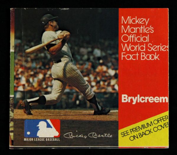 1976 Mickey Mantles Official World Series Fact Book Brylcreem