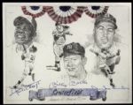 2003 Signed Mickey Mantle Willie Mays Duke Snider Limited Edition Print Guernseys (Lot of 2)