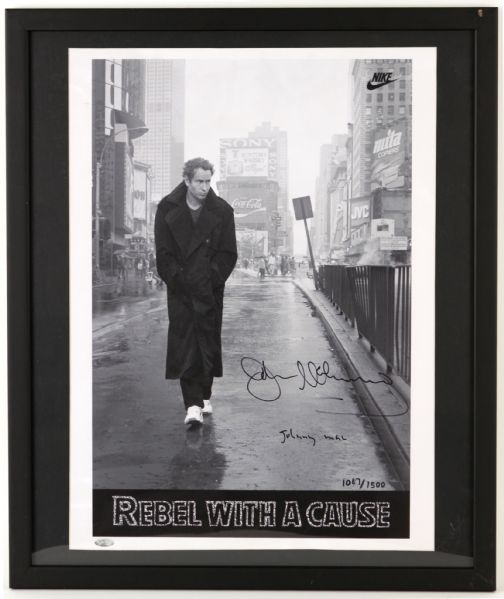 1970s circa Signed John McEnroe Rebel With a Cause Nike Framed 21" x 25" Steiner