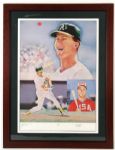 1989 Mark McGwire Oakland Athletics Signed 26" x 34" Framed Lithograph (McGwire/Artist COA) 173/1000