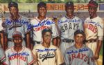 1995 Leon Day Tribute Negro League Signed 24 x 30 Ron Lewis Lithograph w/ 20 Signatures Including Buck Leonard, Buck O'Neil & More (PSA/DNA) 988/1200