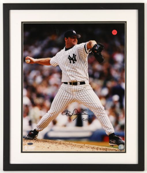 2000s Roger Clemens New York Yankees Signed 22" x 26" Framed Photo (Steiner COA/Hologram)