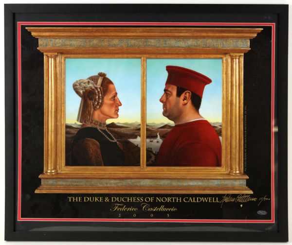 2003 Signed Federico Castelluccio The Duke and Dutchess of North Caldwell Print 21" x 25" Steiner