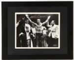 2000s Jake LaMotta World Middleweight Champion Signed 13" x 16" Framed Photo (Steiner COA)