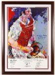 2004 Thurman Munson New York Yankees 32" x 44" Framed LeRoy Neiman Lithograph w/ 14 Signatures Including Reggie Jackson, Goose Gossage & More (Steiner COA)