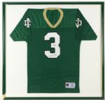 1990s Joe Montana Notre Dame Fighting Irish Signed 37" x 40" Framed Jersey (Upper Deck COA)