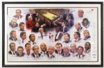 2000s Coaches vs. Cancer Multi Signed 27" x 41" Framed Lithograph w/ 28 Signatures Including John Wooden, Bobby Knight & More (Steiner COA)