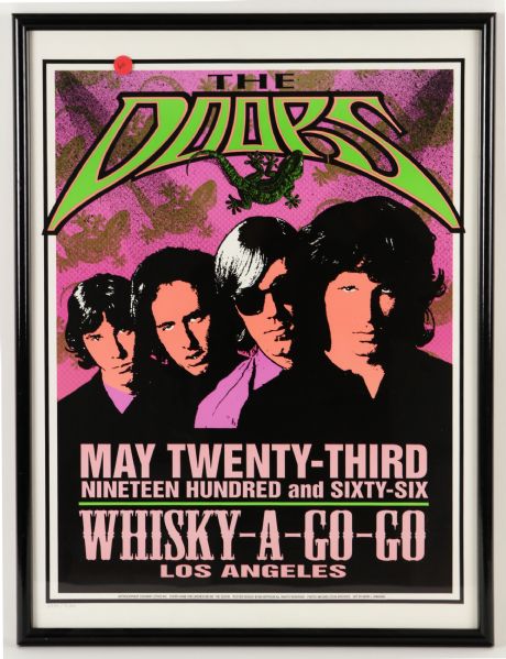1995 The Doors Framed Art Rock Display Lithograph Limited Edition Print 3,934/9,500 19" x 25"