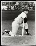 1951-68 circa Original Mickey Mantle B/W Blank Back Photos 11" x 14" (Lot of 2)