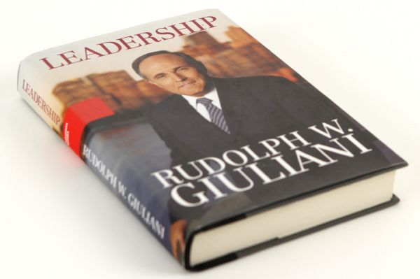 2002 Rudolph Giuliani New York City Mayor Signed Leadership Hardcover Book (JSA)