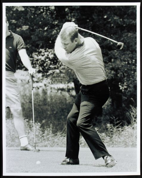 1960s circa Mickey Mantle 11 1/2" x 14 1/2" Golf Photo New York Yankees