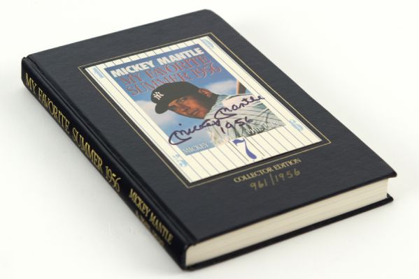 1991 Mickey Mantle New York Yankees Signed "My Favorite Summer: 1956" Collector Edition Hardcover Book (JSA) 961/1956