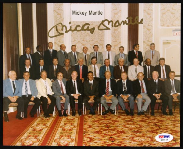 1990s Mickey Mantle Signed 8" x 10" Photo PSA/DNA