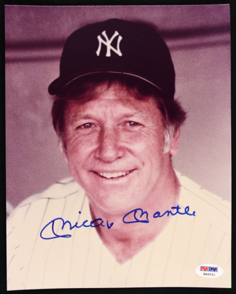 1970s-80s Signed Mickey Mantle 8" x 10" Photo New York Yankees PSA/DNA