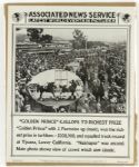 1928-29 Associated News Service Latest World Events In Pictures 14 x 17 Broadside Collection - Lot of 10