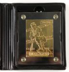 1995 Mickey Mantle Pinnacle Highland Mint Gold Mint Card 24 Karat Gold Plate 4 Ounces Silver