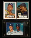 1991-94 Mickey Mantle Don Mattingly New York Yankees Signed Baseball Cards - Lot of 3 (JSA)