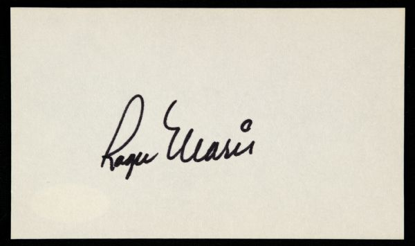 1960s Roger Maris New York Yankees Signed 3" x 5" Index Card (Full JSA Letter)