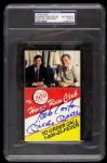 1980s Mickey Mantle Bob Costas Signed 4" x 6" 500 Home Run Postcard (PSA/DNA)
