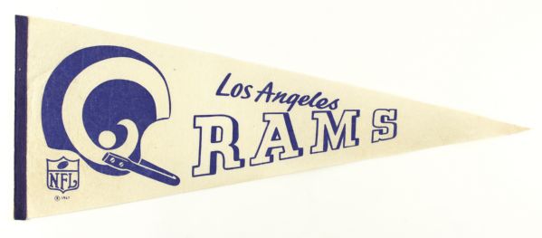 1967 Los Angeles Rams Full Size 30" Pennant