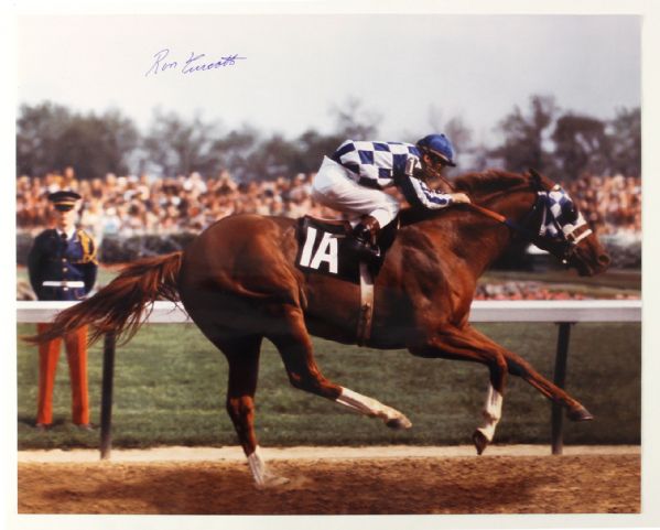 1980s Secretariat Jockey Ron Turcotte & Breeder Penny Chenery Signed 16" x 20" Photo (PSA/DNA) & Print - Lot of 2 