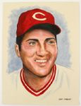 1980s Johnny Bench Cincinnati Reds Original 12" x 16" Don Sprague Art Work