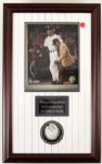 2003 Derek Jeter Phil Rizzuto New York Yankees 15" x 23" x 4" Shadow Box "Passing the Torch" Display w/ Signed Yankees 100th Anniversary Ball (MLB Holo/Steiner) 22/22