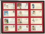 1983-87 Mickey Mantle New York Yankees 19" x 25" Framed First Day Issue Collection w/ 12 Total Envelopes