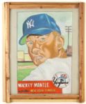 1990s Mickey Mantle New York Yankees 18" x 23" Original Art