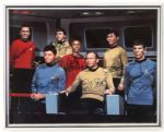 1966 circa Signed Original Star Trek Cast Photo Framed Display 11" x 14" (JSA)
