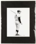 1980s Mickey Mantle New York Yankees 16" x 20" Matted Original Landsman Art Work