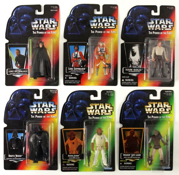 1996 Kenner Star Wars The Power of the Force MOC Action Figures (Lot of 9)