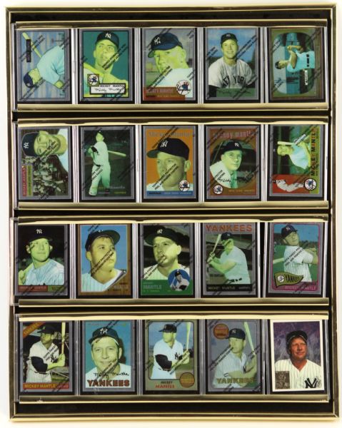 1996 Mickey Mantle Topps Finest Commemorative Set and Topps Commemorative Card 16" x 20" (Lot of 20)