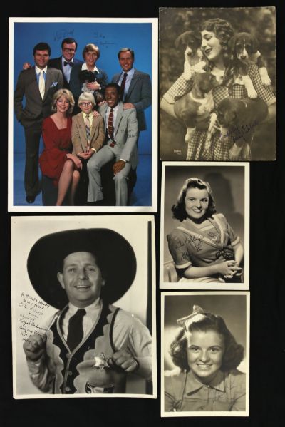 1940s-80s Celebrity Signed Photo  Collection - Lot of 10