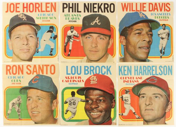 1970 Topps Poster Cards Near Complete Set 23 of 24 w/ Roberto Clemente, Frank Robinson & More