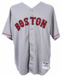 2004 Curt Schilling Boston Red Sox Game Worn Road Jersey (MEARS LOA/JSA) World Series Season