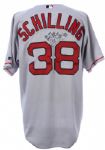 2004 Curt Schilling Boston Red Sox Game Worn Road Jersey (MEARS LOA/JSA) World Series Season