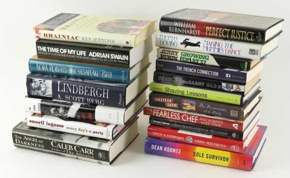1990s-2000 Signed Book Collection w/ Dean Koontz Emeril Lagasse (Lot of 28)