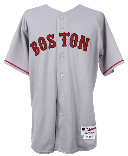 2008 Mike Lowell Boston Red Sox Game Worn Road Jersey (MLB Hologram) From Season Opening Tokyo Series