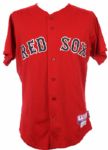 2009 Dustin Pedroia Boston Red Sox Alternate Game Worn Jersey (MEARS LOA)