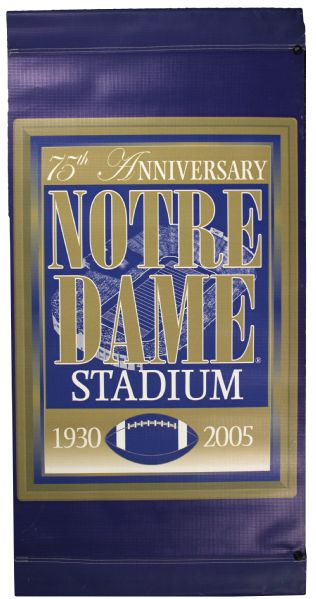 2005 Notre Dame 75th Anniversary Notre Dame Stadium Banner 24" x 49" 