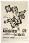 1961 The Misfits Original Movie Poster Linenbacked Marilyn Monroe Clark Gable Last Appearance 30" x 45" 
