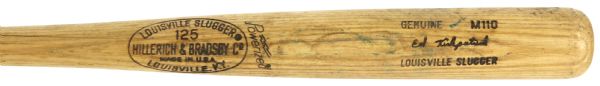 1977 Ed Kirkpatrick Milwaukee Brewers H&B Louisville Slugger Professional Model Game Used Bat (MEARS LOA) Ken Sanders Collection
