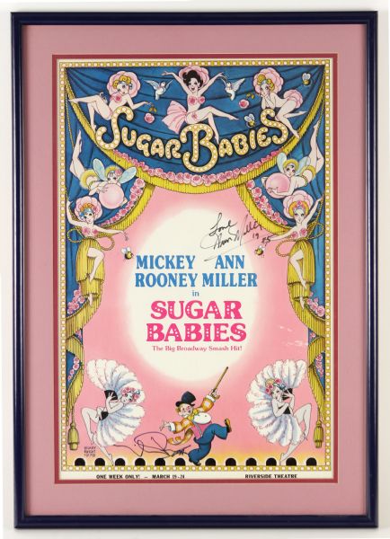 1985 Ann Miller Signed Sugar Babies 18" x 25" Framed Broadside (JSA)