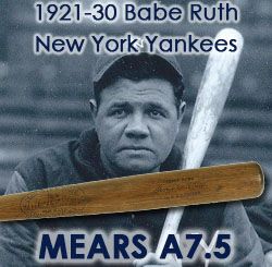 1921-30 Babe Ruth New York Yankees H&B Louisville Slugger Professional Model Game Used Bat (MEARS A7.5)