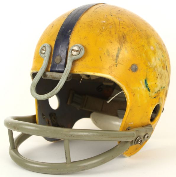 1960s circa Gold & Navy Riddell Kra-Lite Football Helmet 